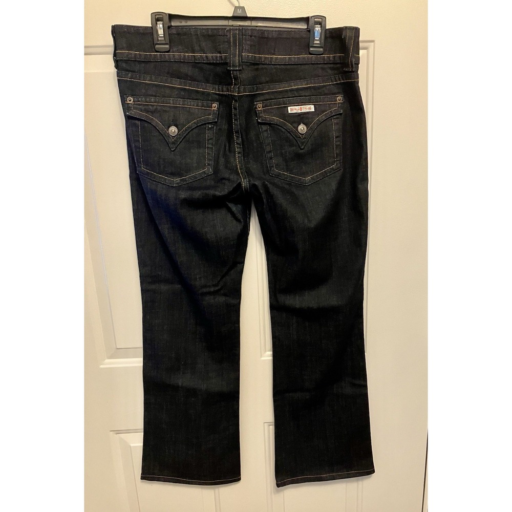 Hudson Jeans Women's Dark Denim‎ 31x30 Mid Rise Boot Cut Flap Pockets Sz 31